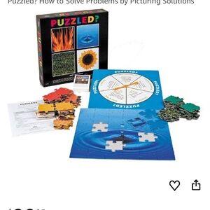 Puzzled? Board Game with Blue and Multicolor Pieces